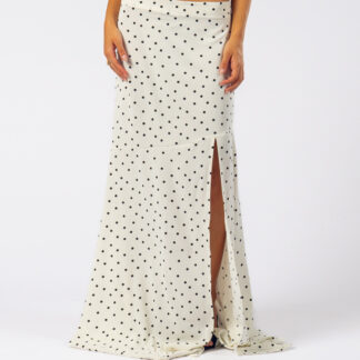 Paros Skirt Polka Dots White