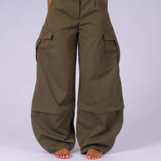 Wide Cargo Pants Kaki