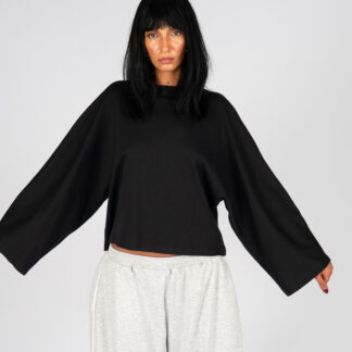 Wide Sleeve T-Shirt Black
