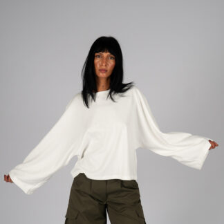 Wide Sleeve T-Shirt White
